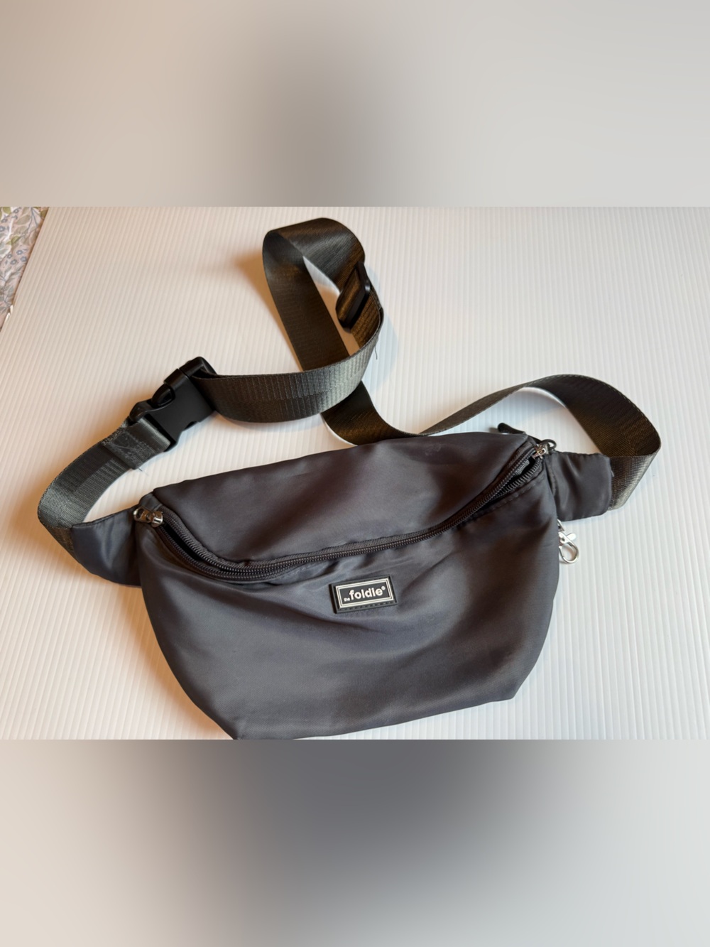 Foldle Black Women's Crossbody Belt Bag